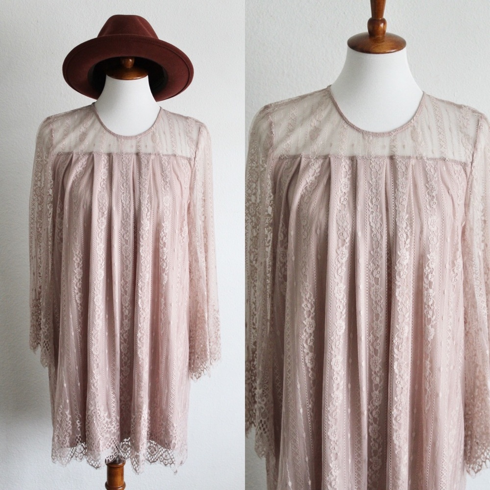 ‼️SALE‼️ H&M light pink lace dress